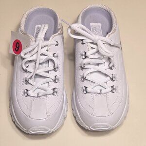 Skechers White Open Back Sneakers.